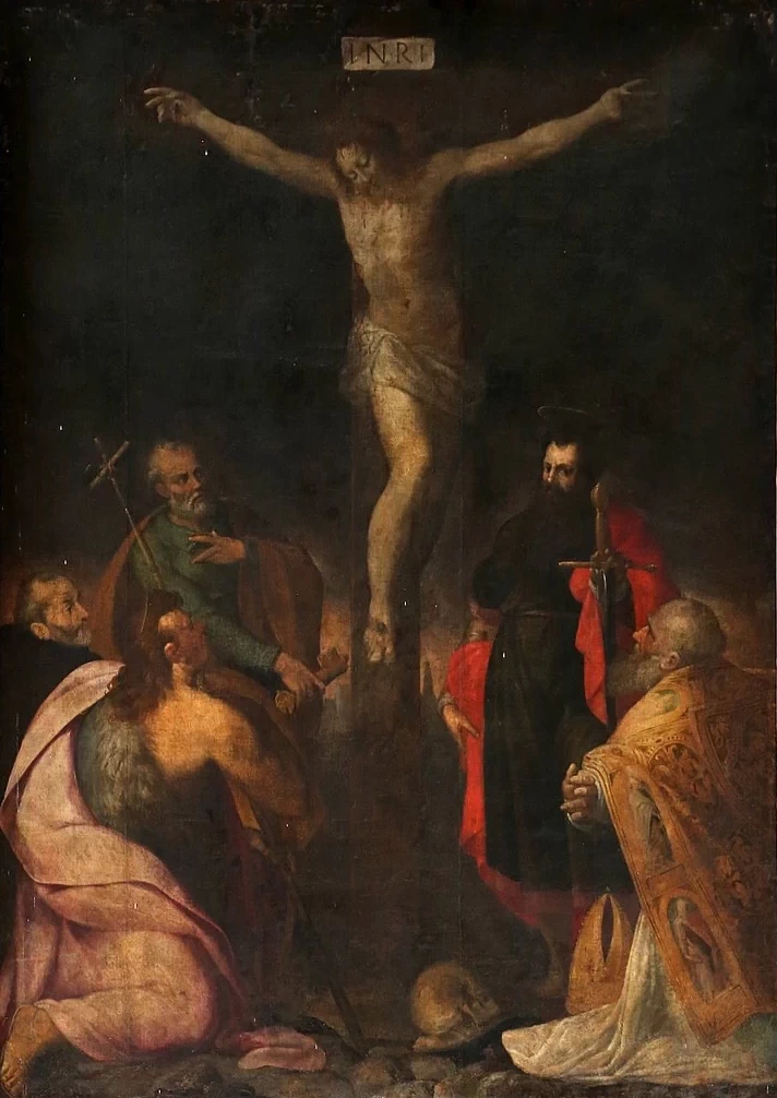 Crocifissione coi ss. Pietro, Paolo, Antonio abate, Giovanni Battista e Nicola - Firenze